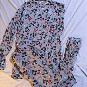 Adult Bamboo Pajamas - Holiday EMS Print